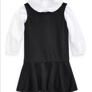 Ralph Lauren Girls Cotton Shirt & Ponte Dress Set
